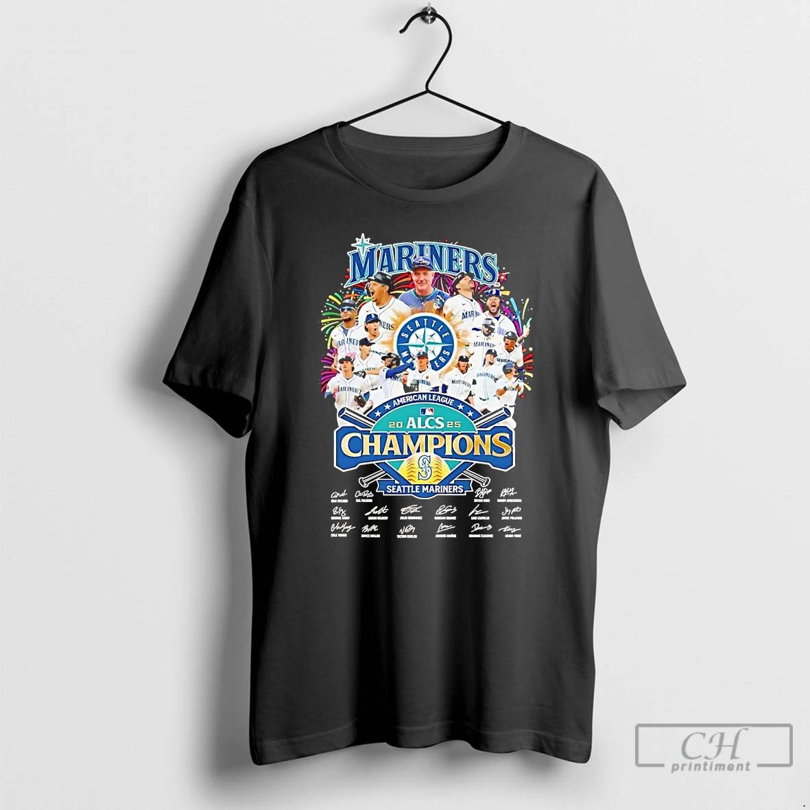 Classic 2025 Seattle Mariners Alcs American League Champions T Shirts Unisex T-shirt, Sweatshirt, Hoodie, Long Sleeve Tee - T-Shirt, Sweatshirt, Hoodie
