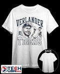 Detroit Tigers Justin Verlander portrait signature shirt by homage Unisex T-shirt, Sweatshirt, Hoodie, Long Sleeve Tee - T-Shirt, Sweatshirt, Hoodie
