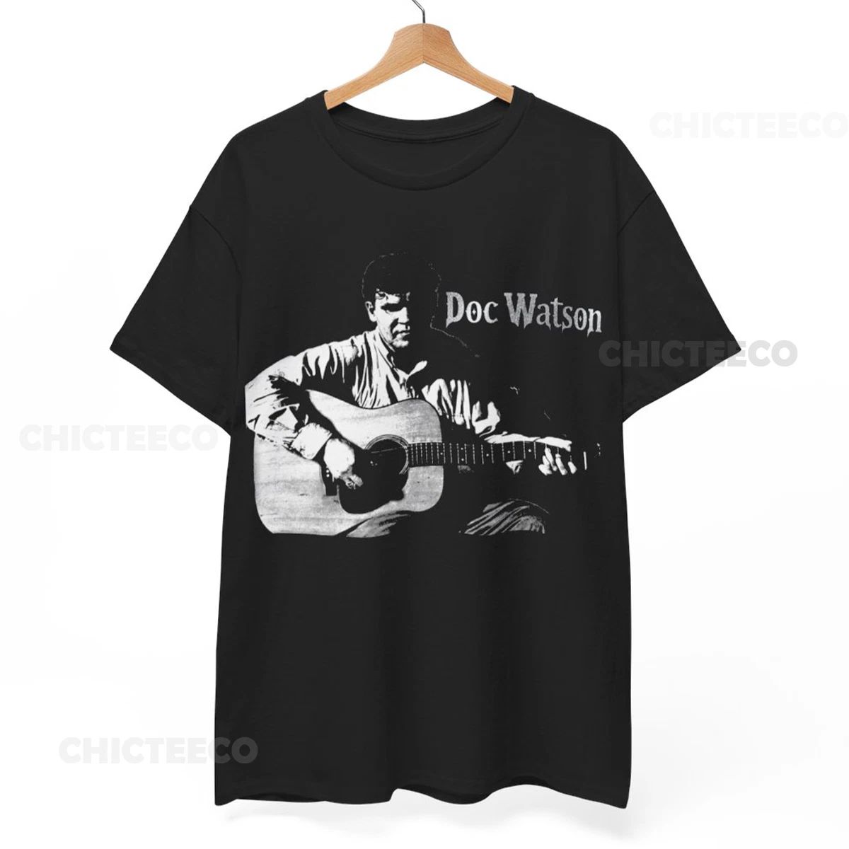 Doc Watson Sepia Folk Rock Artist Unisex T-Shirt, vintage Music Unisex  Shirt Unisex T-shirt, Sweatshirt, Hoodie, Long Sleeve Tee - T-Shirt, Sweatshirt, Hoodie