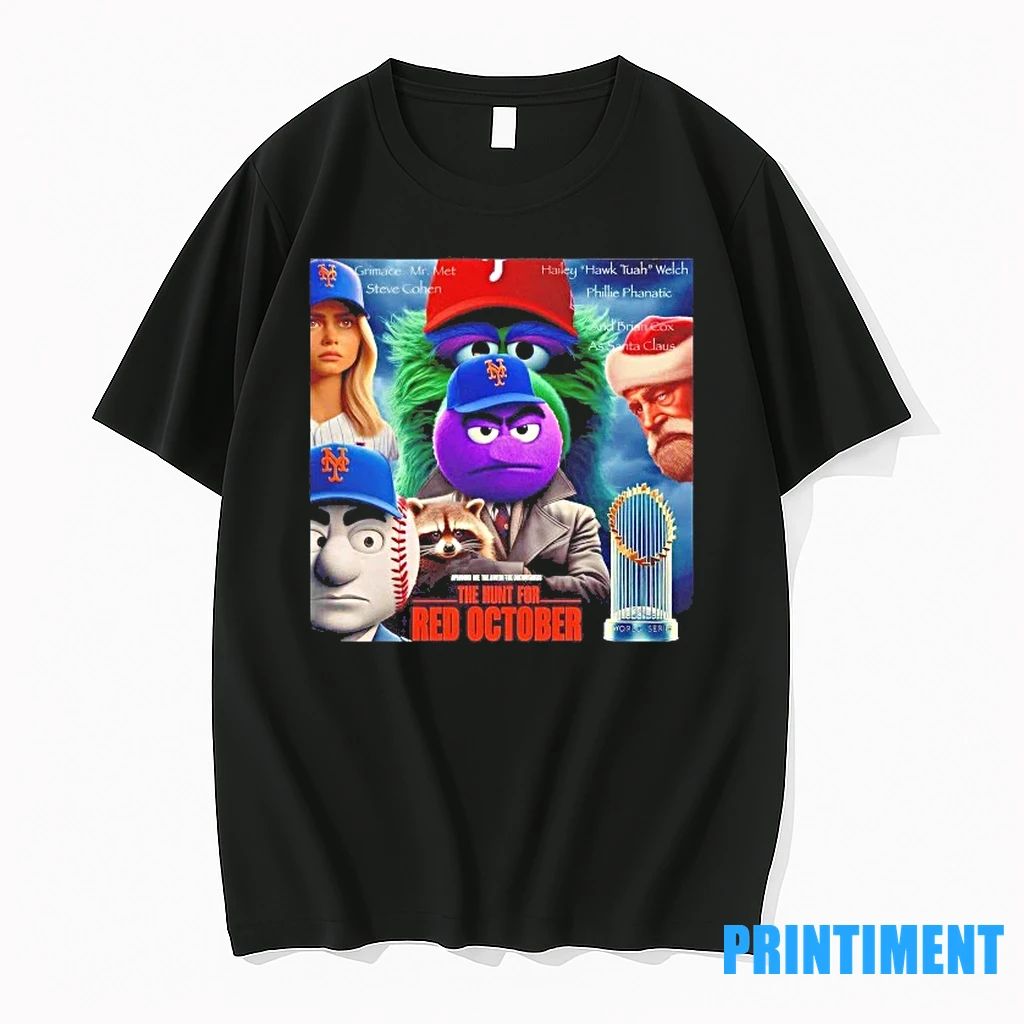 The Hunt For Red October Ny Mr Mets Grimace And Santa Claus Tshirts Sweater Unisex T-shirt, Sweatshirt, Hoodie, Long Sleeve Tee - T-Shirt, Sweatshirt, Hoodie