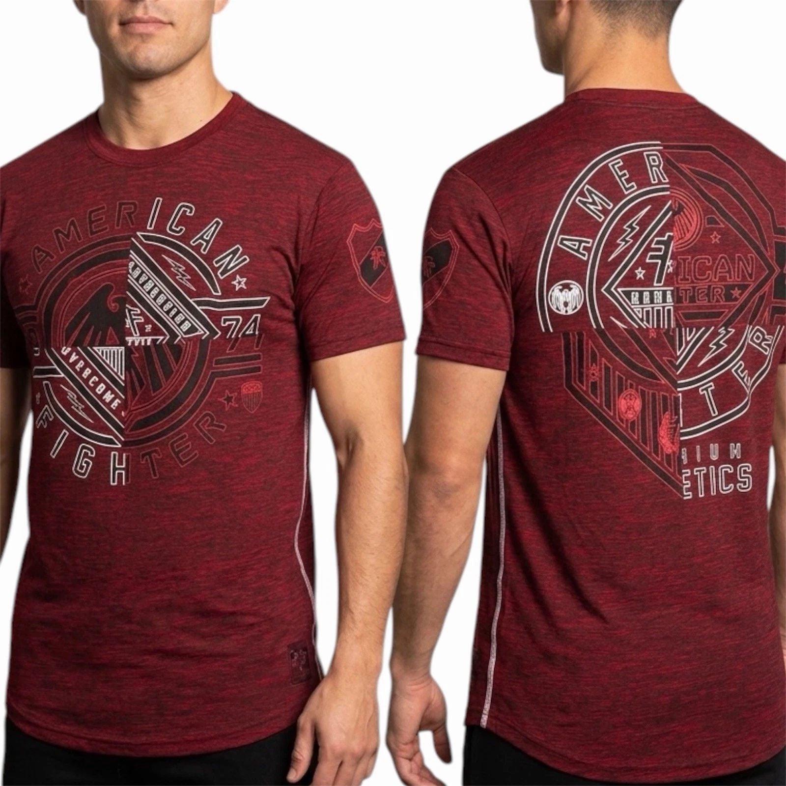 AMERICAN FIGHTER Red Black Mock Twist CENTERVILLE Athletic Graphic T-shirt NWT Unisex T-shirt, Sweatshirt, Hoodie, Long Sleeve Tee - T-Shirt, Sweatshirt, Hoodie
