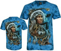 Tie Dye T-Shirt Native American Indian Wolves Dream Catcher Glow in Dark by Wild Unisex T-shirt, Sweatshirt, Hoodie, Long Sleeve Tee - T-Shirt, Sweatshirt, Hoodie