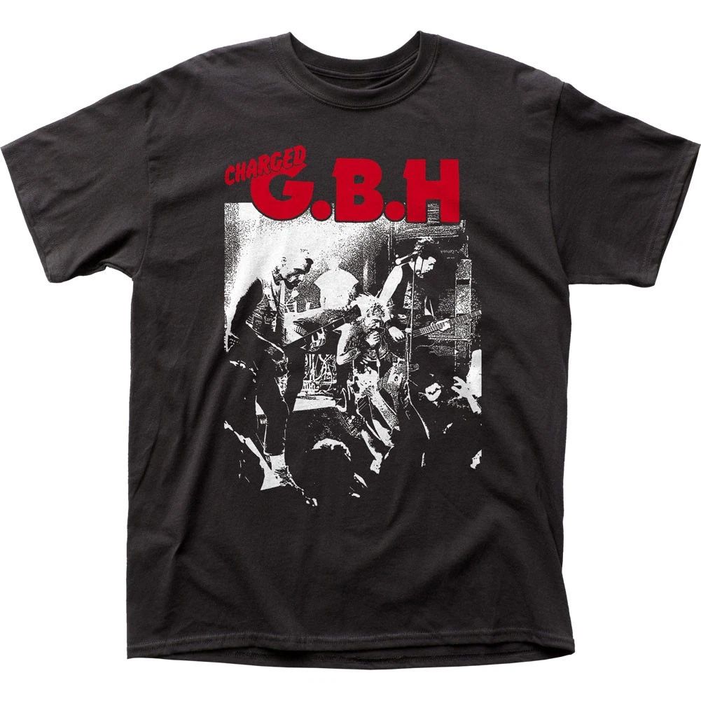 GBH Live Photo Mens T Shirt Music Classic Concert Charged Rock Band Tee Black Unisex T-shirt, Sweatshirt, Hoodie, Long Sleeve Tee - T-Shirt, Sweatshirt, Hoodie