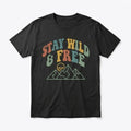 Stay Wild and Free T-Shirt Retro Vintage Mountain Graphic Tee 70s Boho Unisex Unisex T-shirt, Sweatshirt, Hoodie, Long Sleeve Tee - T-Shirt, Sweatshirt, Hoodie