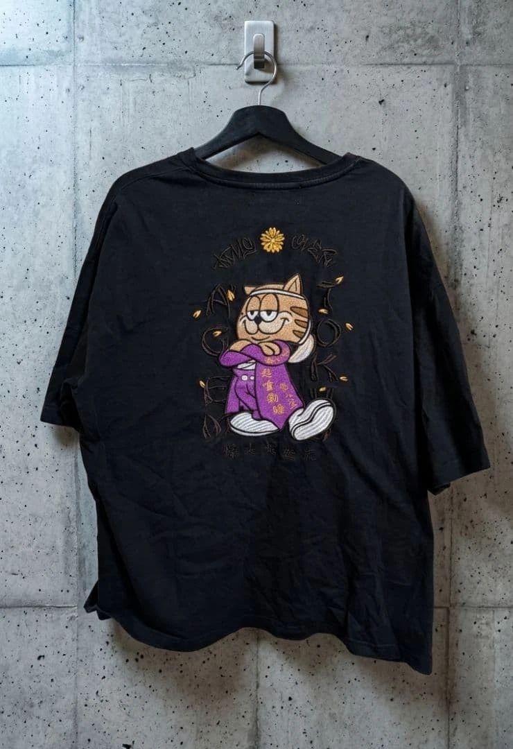 A'GEM Cat Print T-Shirt Black L Free Size Street Fashion Unisex T-shirt, Sweatshirt, Hoodie, Long Sleeve Tee - T-Shirt, Sweatshirt, Hoodie