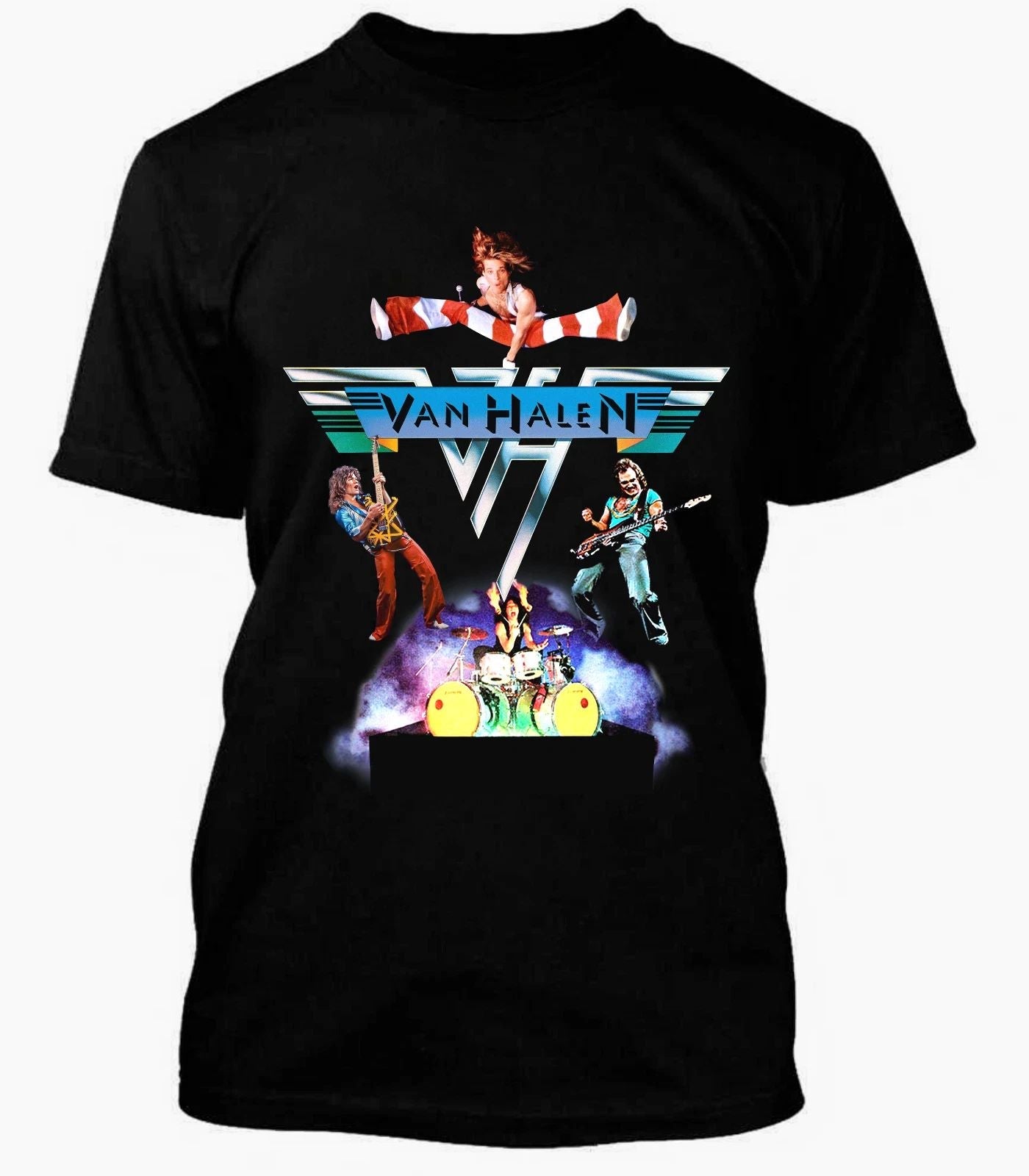 Van Halen II Tour Concert Heavy Cotton Black Unisex T-shirt Size S-5XL Unisex T-shirt, Sweatshirt, Hoodie, Long Sleeve Tee - T-Shirt, Sweatshirt, Hoodie