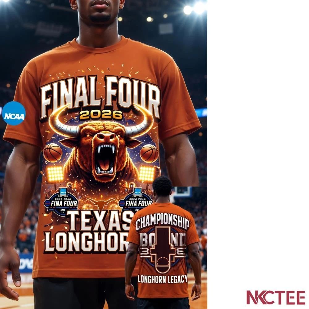 NKCtees 2026 NCAA Tournament Final Four Texas Longhorns mens basketball shirt Unisex T-shirt, Sweatshirt, Hoodie, Long Sleeve Tee - T-Shirt, Sweatshirt, Hoodie