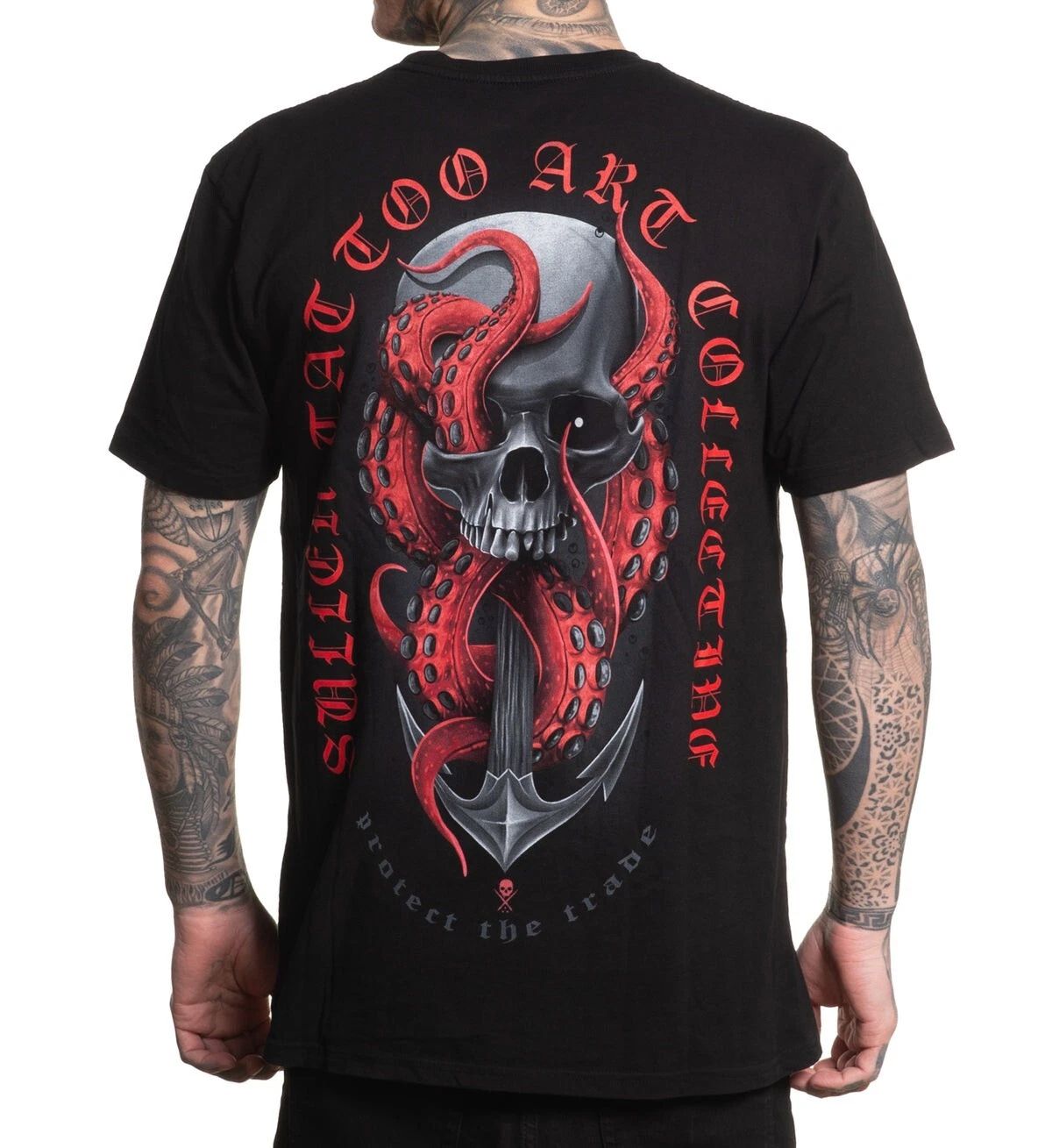 Sullen Voyage Tentacles Anchor Skull Black Premium T Shirt UK M-3XL UK No Duty Unisex T-shirt, Sweatshirt, Hoodie, Long Sleeve Tee - T-Shirt, Sweatshirt, Hoodie