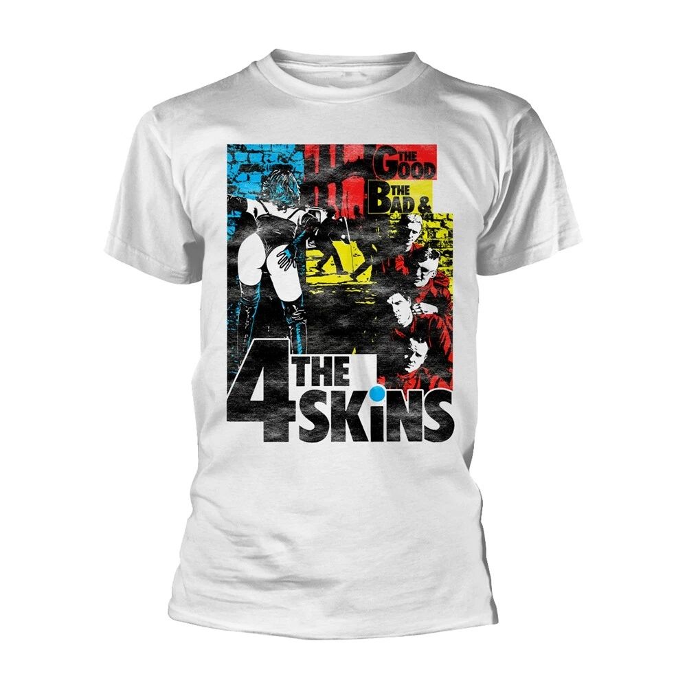 The 4 Skins : THE GOOD THE BAD & THE 4 SKINS : New T-Shirt (White) * SALE PRICES Unisex T-shirt, Sweatshirt, Hoodie, Long Sleeve Tee - T-Shirt, Sweatshirt, Hoodie