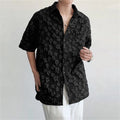 Men's Shirt Casual Slim Shirts Short Sleeve Button Down Tops Blouse Unisex T-shirt, Sweatshirt, Hoodie, Long Sleeve Tee - T-Shirt, Sweatshirt, Hoodie