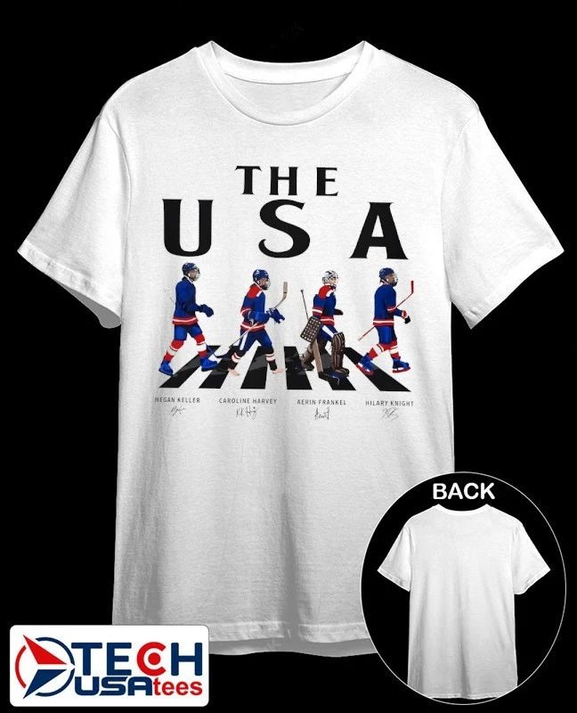 The USA Team Womens Ice Hockey Abbey Road signatures shirt Unisex T-shirt, Sweatshirt, Hoodie, Long Sleeve Tee - T-Shirt, Sweatshirt, Hoodie