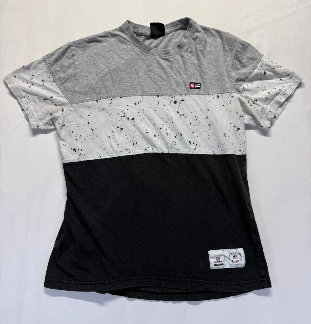 Southpole T Shirt Mens Small Multicolor Colorblock Paint Splatter Cotton Casual Unisex T-shirt, Sweatshirt, Hoodie, Long Sleeve Tee - T-Shirt, Sweatshirt, Hoodie