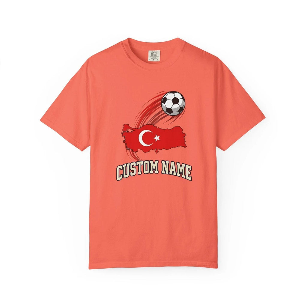 Custom Turkey Map Soccer Shirt | Personalized Name Football Fan Tee | Turkish Unisex T-shirt, Sweatshirt, Hoodie, Long Sleeve Tee - T-Shirt, Sweatshirt, Hoodie