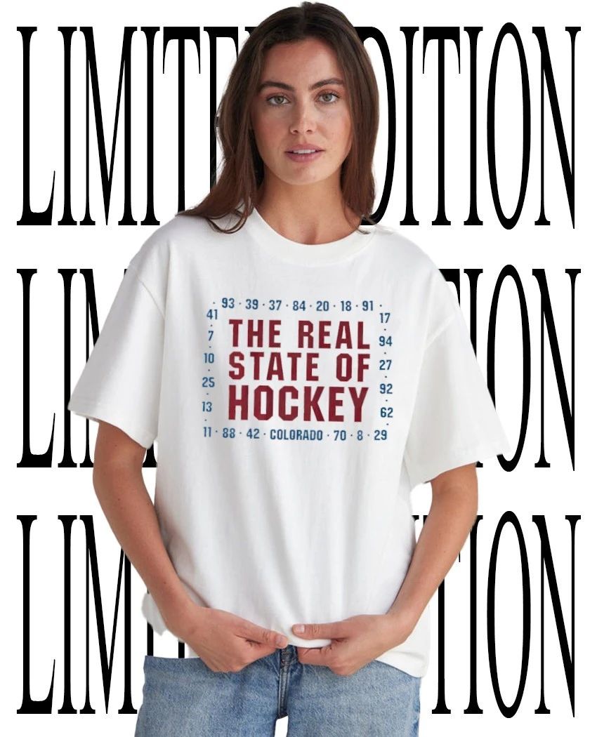 Colorado Avalanche The Real State of Hockey shirt Unisex T-shirt, Sweatshirt, Hoodie, Long Sleeve Tee - T-Shirt, Sweatshirt, Hoodie