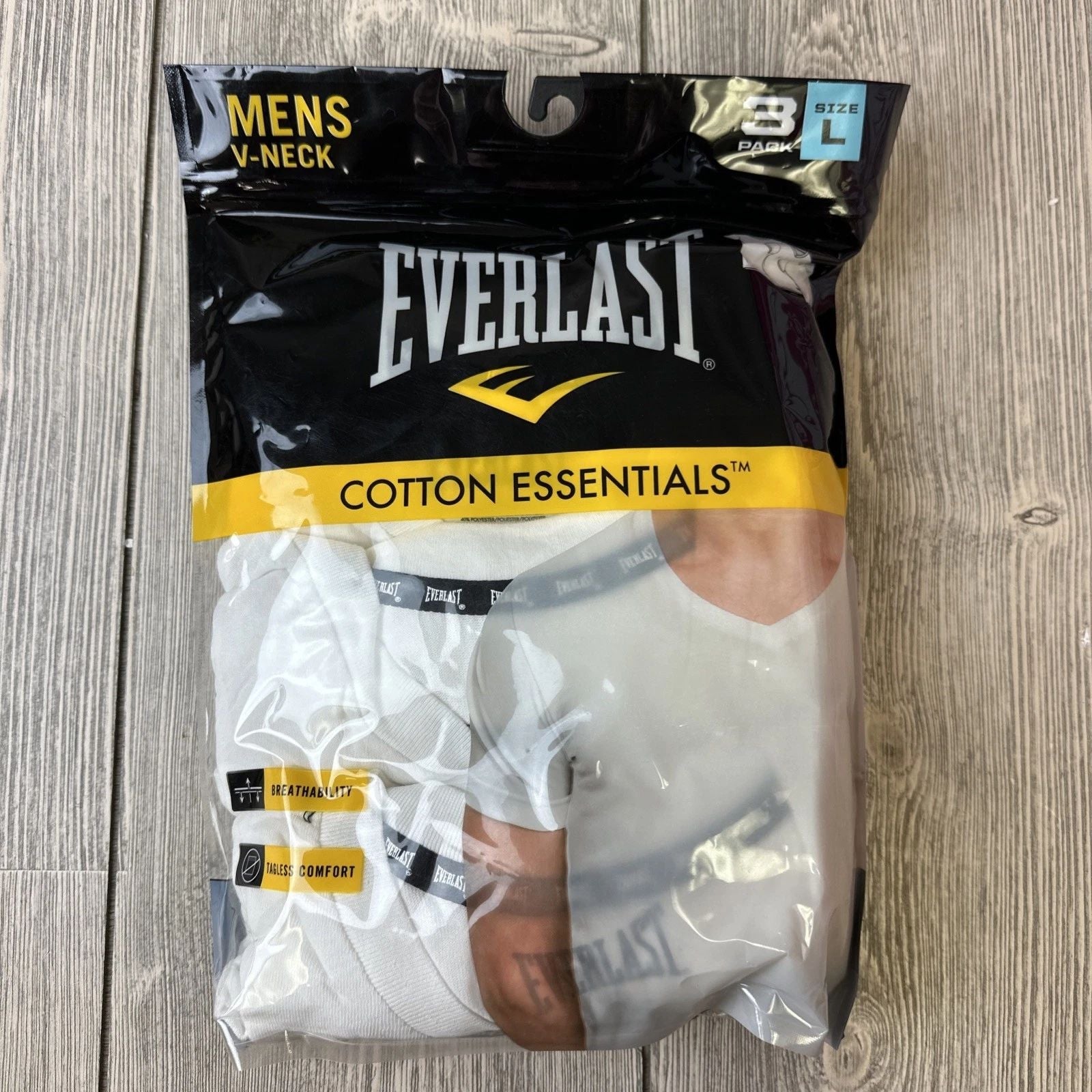 New Everlast Mens 3 Pack V-Neck T-Shirts Size Large Unisex T-shirt, Sweatshirt, Hoodie, Long Sleeve Tee - T-Shirt, Sweatshirt, Hoodie