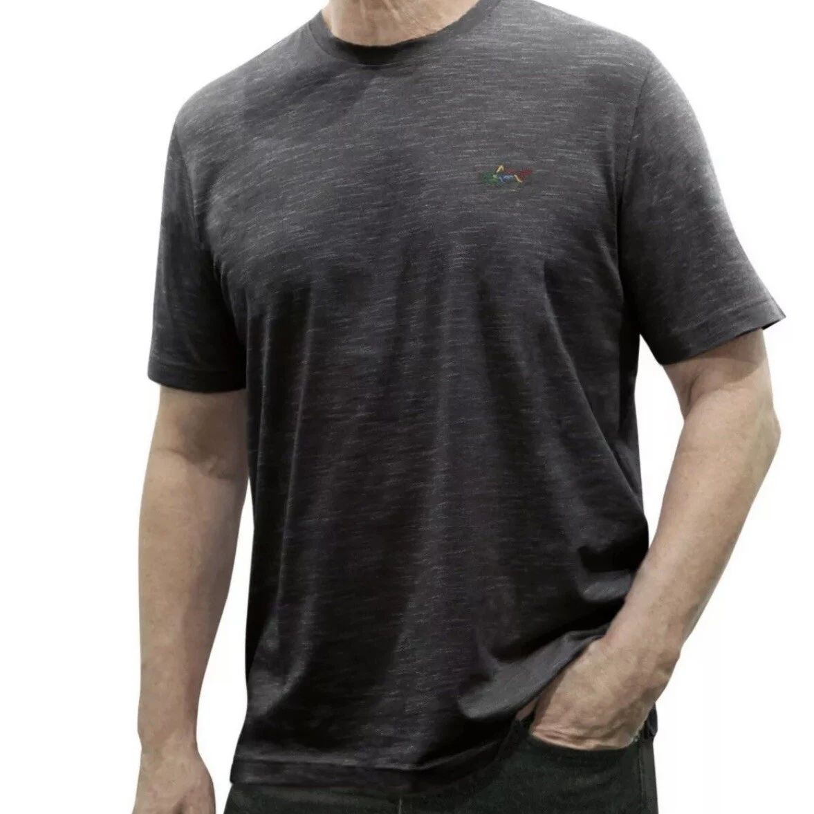 Greg Norman Casual Crewneck Heathered Short Sleeve T-Shirt Black Mens Unisex T-shirt, Sweatshirt, Hoodie, Long Sleeve Tee - T-Shirt, Sweatshirt, Hoodie