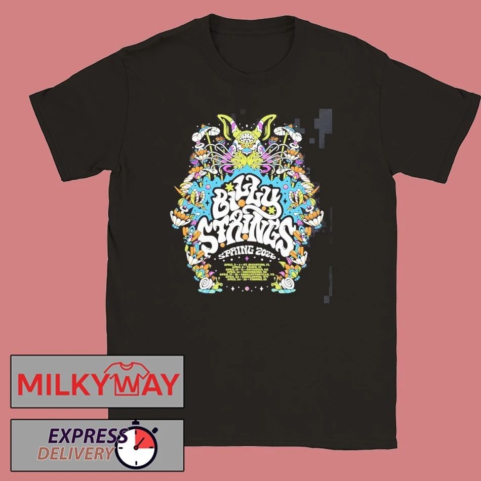 Billy Strings Spring 2026 Tour All Dates Poster Art By Tiffany Chin T-Shirt Unisex T-shirt, Sweatshirt, Hoodie, Long Sleeve Tee - T-Shirt, Sweatshirt, Hoodie