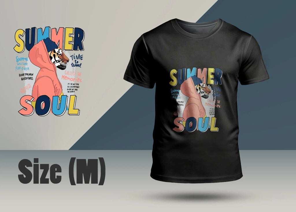 Summer Soul Printed T-Shirt  Medium Size  Trendy Streetwear Graphic Tee Unisex T-shirt, Sweatshirt, Hoodie, Long Sleeve Tee - T-Shirt, Sweatshirt, Hoodie