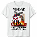 VE Day 81st Anniversary T-Shirt, UK Union Jack, WWII Remembrance, 1945 - 2026#13 Unisex T-shirt, Sweatshirt, Hoodie, Long Sleeve Tee - T-Shirt, Sweatshirt, Hoodie