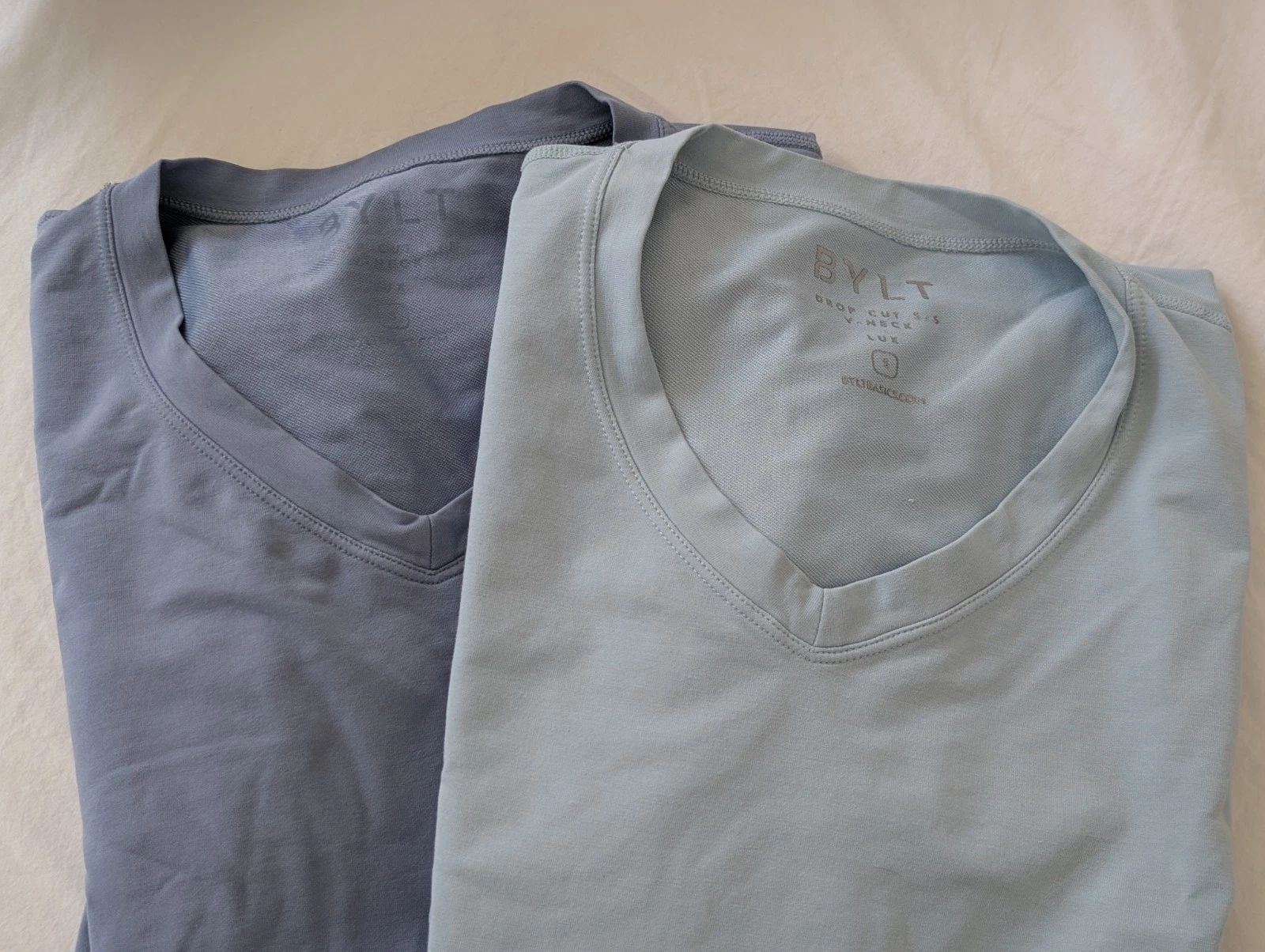BYLT Drop Cut V-Neck Lux T Shirts Men's Small Short Sleeve Blue Lot of 2 Unisex T-shirt, Sweatshirt, Hoodie, Long Sleeve Tee - T-Shirt, Sweatshirt, Hoodie