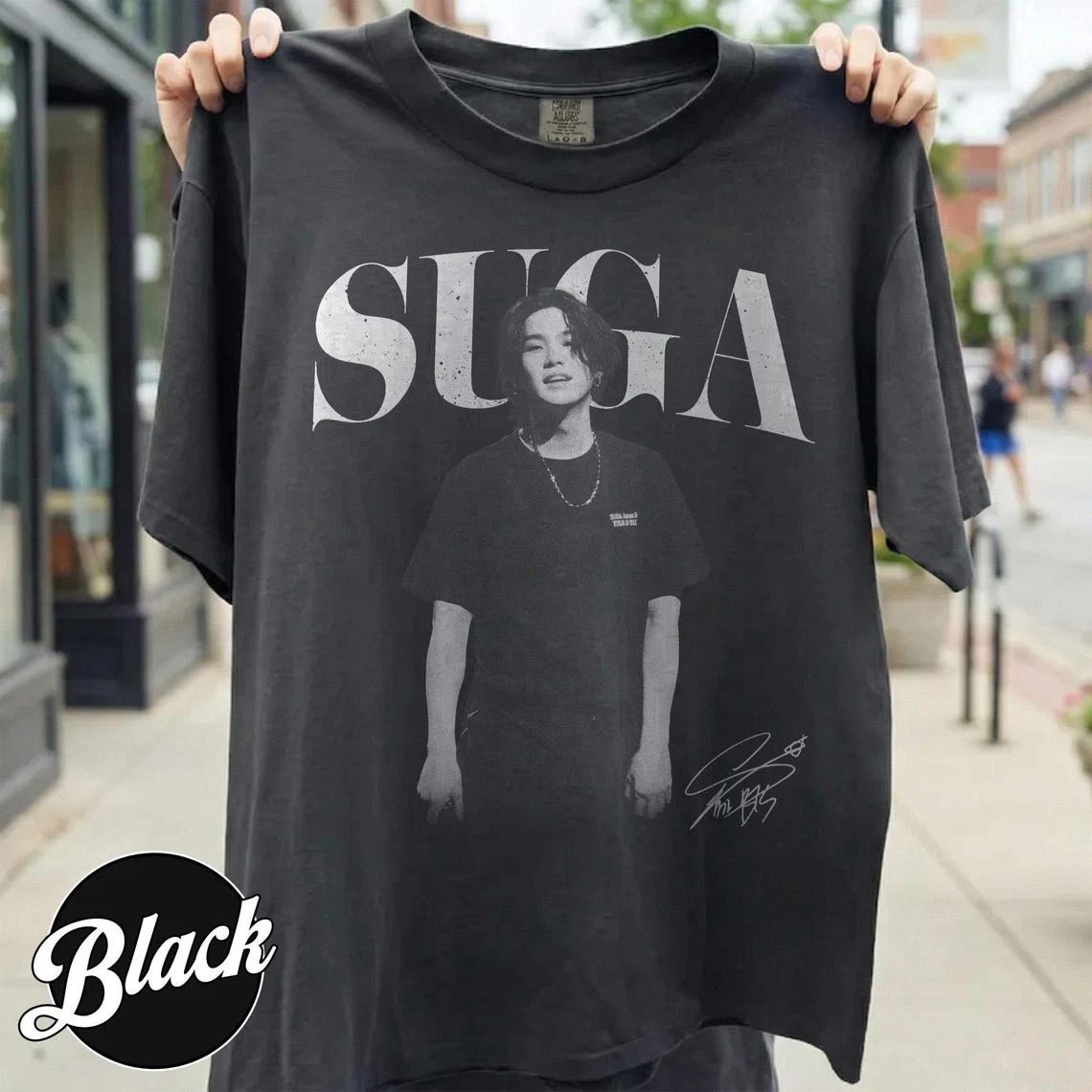 Yoongi Suga BTS Arirang Tour Shirt Vintage Kpop Fan Tee Unisex T-shirt, Sweatshirt, Hoodie, Long Sleeve Tee - T-Shirt, Sweatshirt, Hoodie