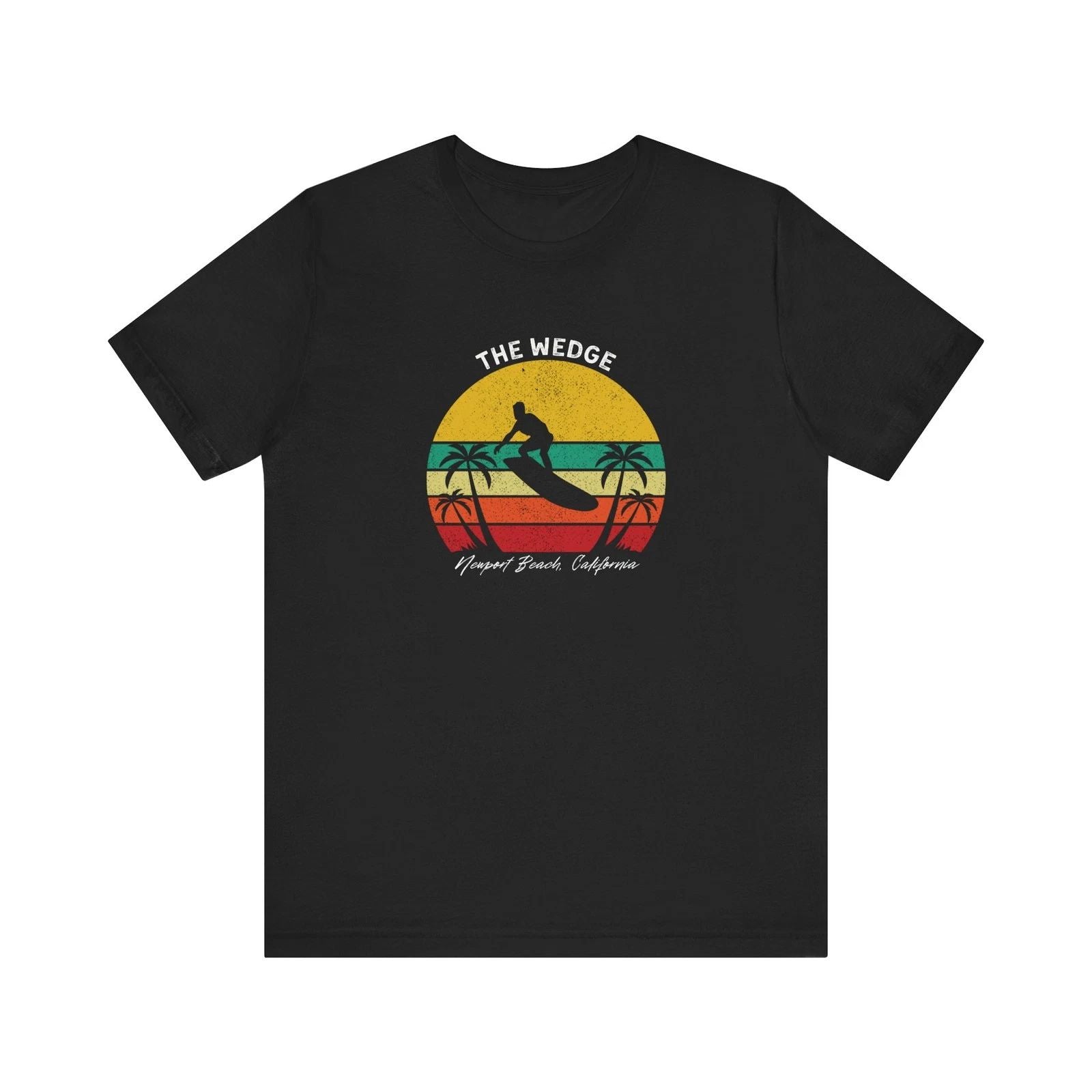 The Wedge Newport Beach CA Surf T-Shirt Retro Sunset Surfer Men's Tee Unisex T-shirt, Sweatshirt, Hoodie, Long Sleeve Tee - T-Shirt, Sweatshirt, Hoodie