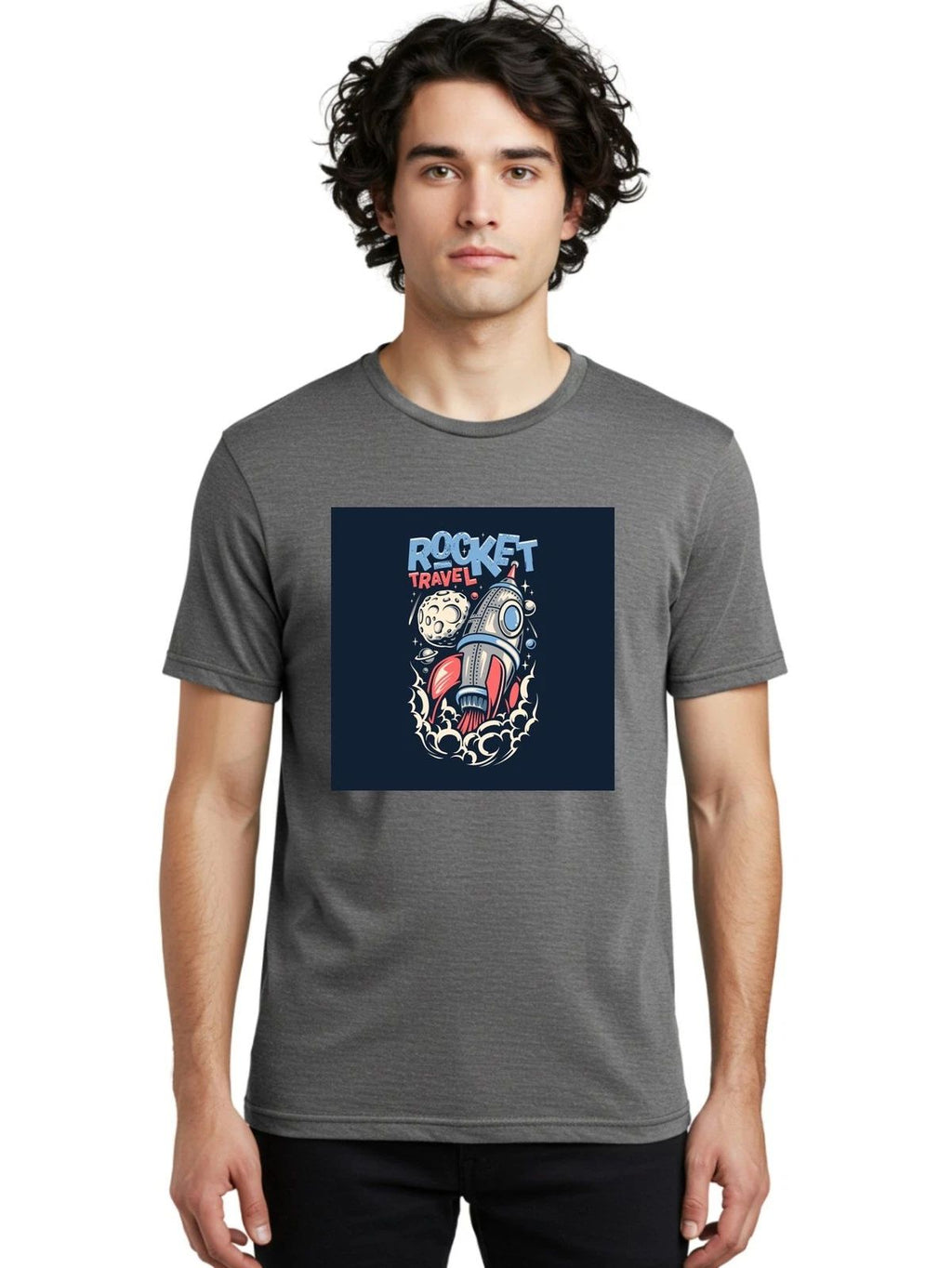 Rocket-Travel Mens Graphic Tee, 100% Cotton, Casual Summer Wear Unisex T-shirt, Sweatshirt, Hoodie, Long Sleeve Tee - T-Shirt, Sweatshirt, Hoodie