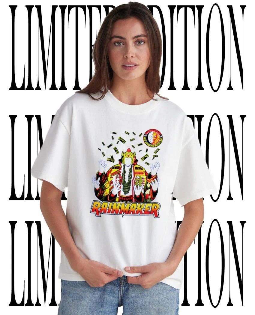 NJPW Kinnikuman Kazuchika Okada Rainmaker money falling Wrestling t-shirt Unisex T-shirt, Sweatshirt, Hoodie, Long Sleeve Tee - T-Shirt, Sweatshirt, Hoodie