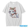 Reindeer Unicorn Bells And Holly Christmas Tshirts Sweater Unisex T-shirt, Sweatshirt, Hoodie, Long Sleeve Tee - T-Shirt, Sweatshirt, Hoodie