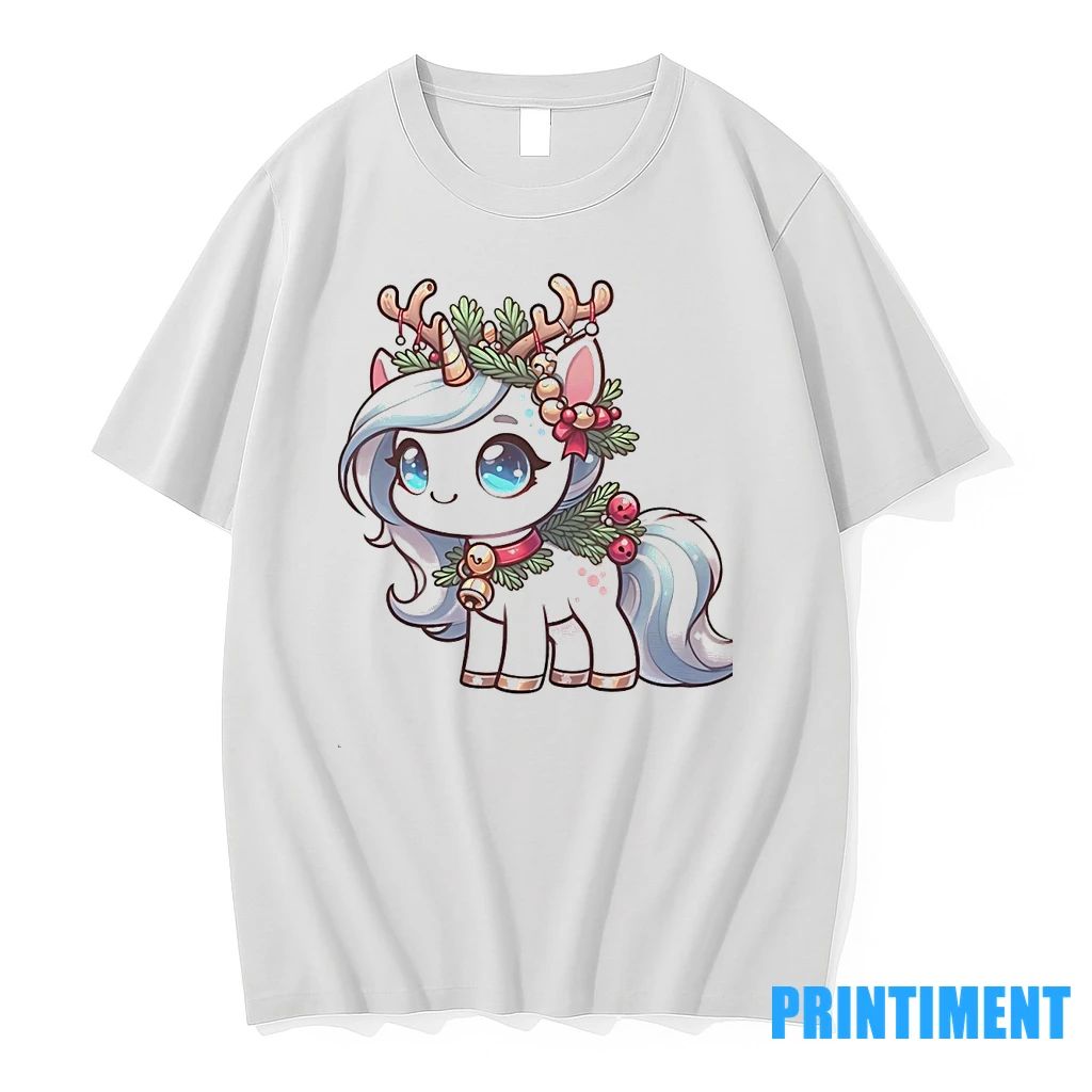 Reindeer Unicorn Bells And Holly Christmas Tshirts Sweater Unisex T-shirt, Sweatshirt, Hoodie, Long Sleeve Tee - T-Shirt, Sweatshirt, Hoodie