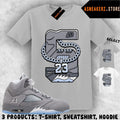 Tee Shirt Matching AJ 5 Wolf Grey 2026 To Match Sneaker Retro Number 5s T-Shirt Unisex T-shirt, Sweatshirt, Hoodie, Long Sleeve Tee - T-Shirt, Sweatshirt, Hoodie