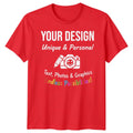 Custom Personalised T-Shirt | Design Your Own Text Photo Graphic | Mens Kids Unisex T-shirt, Sweatshirt, Hoodie, Long Sleeve Tee - T-Shirt, Sweatshirt, Hoodie
