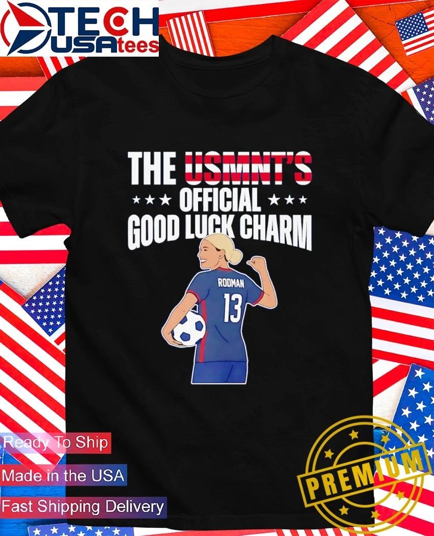 Trinity Rodman The USMNTs Official Good Luck Charm shirt Unisex T-shirt, Sweatshirt, Hoodie, Long Sleeve Tee - T-Shirt, Sweatshirt, Hoodie