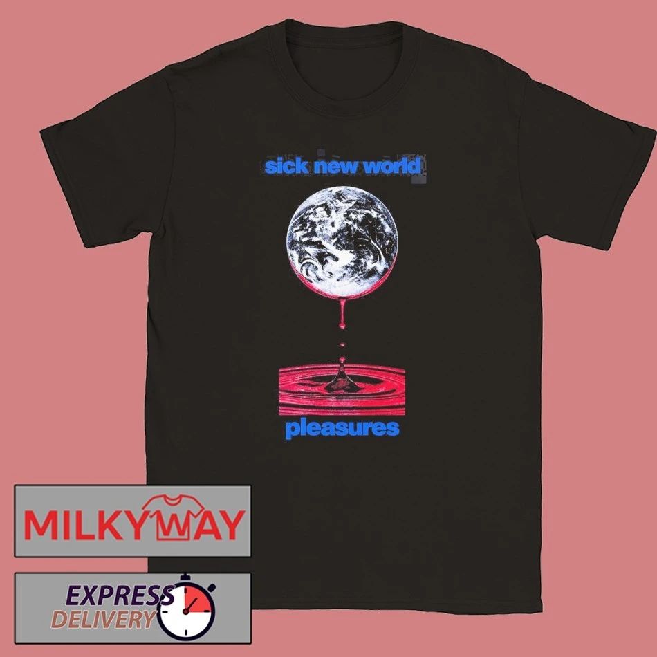 Pleasures Sick New World 2026 Las Vegas Merch Tee On April 25 2026 Bleed T-Shirt Unisex T-shirt, Sweatshirt, Hoodie, Long Sleeve Tee - T-Shirt, Sweatshirt, Hoodie