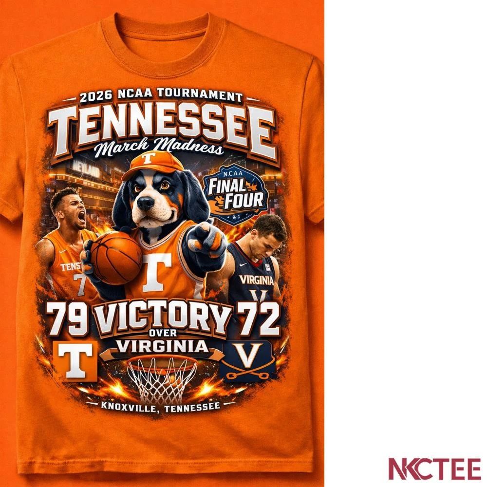 NKCtees Tennessee Volunteers 79-72 Victory Virginia basketball  2026 NCAA Tournament March Madness tee - T-Shirt, Sweatshirt, Hoodie