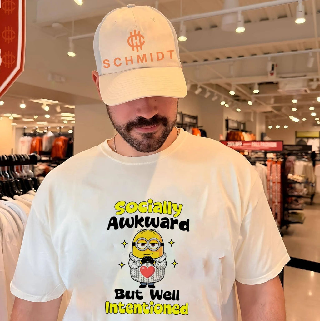 Socially awkward but well intentioned Minion shirt Unisex T-shirt, Sweatshirt, Hoodie, Long Sleeve Tee - T-Shirt, Sweatshirt, Hoodie