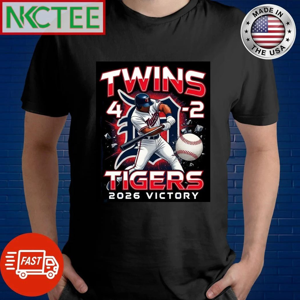 NKCtees 2026 Minnesota Twins victory 4-2 Detroit Tigers shirt Unisex T-shirt, Sweatshirt, Hoodie, Long Sleeve Tee - T-Shirt, Sweatshirt, Hoodie