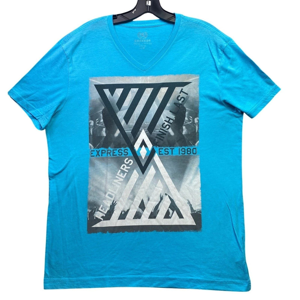 Express Shirt Mens Large Headliners AOP Grunge Rock Pop Streetwear Everyday Unisex T-shirt, Sweatshirt, Hoodie, Long Sleeve Tee - T-Shirt, Sweatshirt, Hoodie