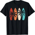 Tropical Hawaii Palm Tree Surfing Beach Surfboard Retro Surf T-Shirt Unisex T-shirt, Sweatshirt, Hoodie, Long Sleeve Tee - T-Shirt, Sweatshirt, Hoodie