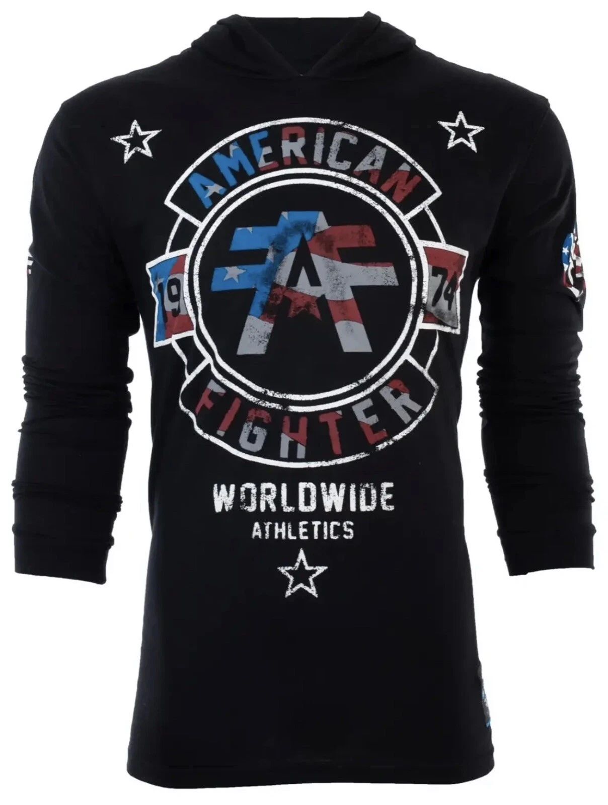American Fighter Mens Long Sleeve Silver Lake Patriot Shirt Premium Black S-3XL Unisex T-shirt, Sweatshirt, Hoodie, Long Sleeve Tee - T-Shirt, Sweatshirt, Hoodie
