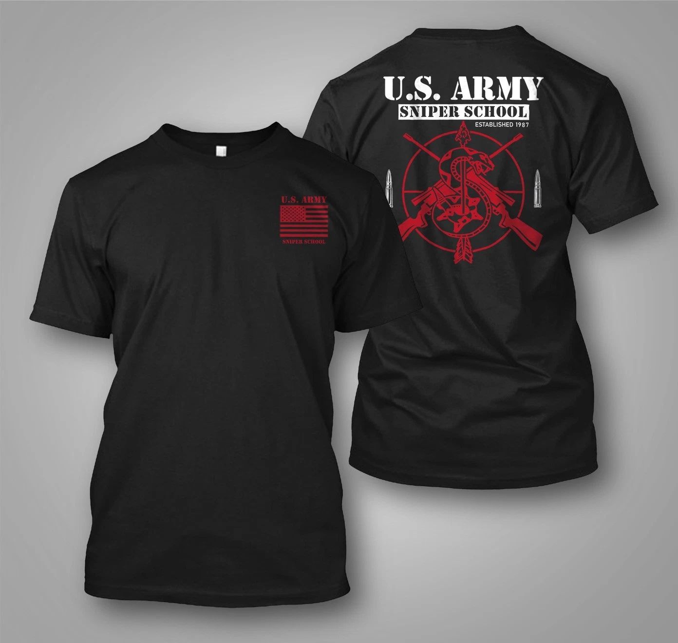NEW Army Special Force Sniper School  -  Custom Men's Back and front T-Shirt Tee Unisex T-shirt, Sweatshirt, Hoodie, Long Sleeve Tee - T-Shirt, Sweatshirt, Hoodie
