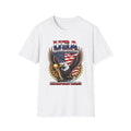 USA Eagle with Flag T-Shirt | American Patriot Graphic Tee Unisex T-shirt, Sweatshirt, Hoodie, Long Sleeve Tee - T-Shirt, Sweatshirt, Hoodie