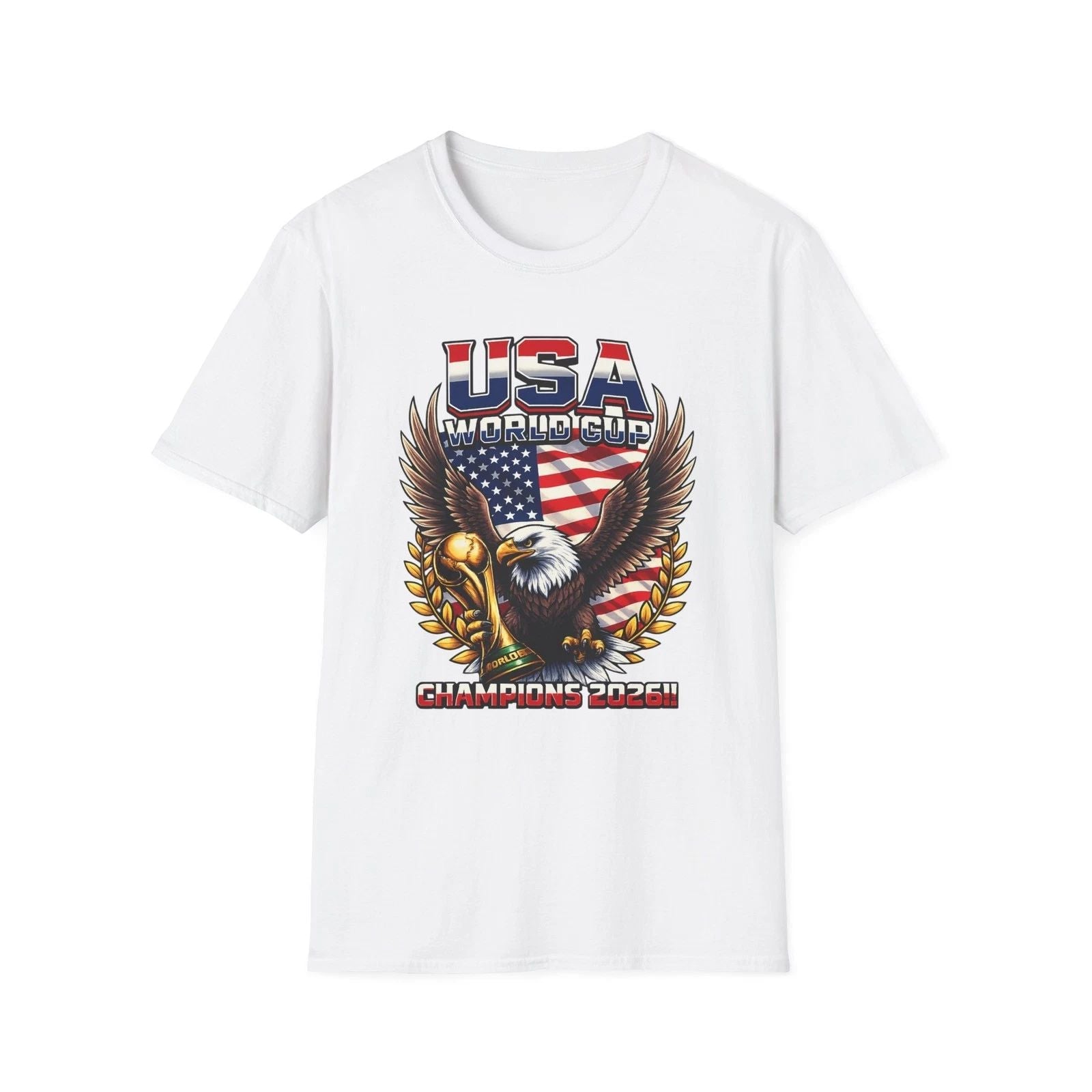 USA Eagle with Flag T-Shirt | American Patriot Graphic Tee Unisex T-shirt, Sweatshirt, Hoodie, Long Sleeve Tee - T-Shirt, Sweatshirt, Hoodie