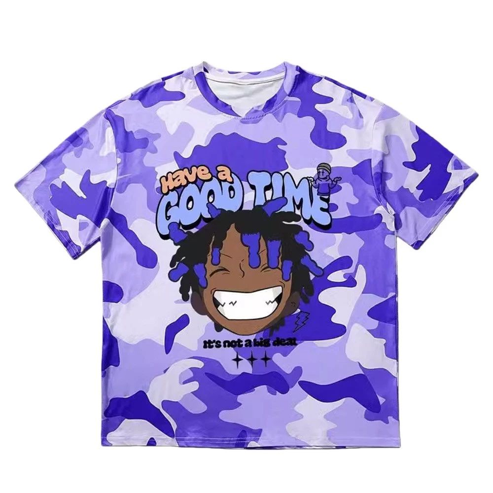 Mens casual camouflage hiphop print top made of polyester for daily wear Unisex T-shirt, Sweatshirt, Hoodie, Long Sleeve Tee - T-Shirt, Sweatshirt, Hoodie