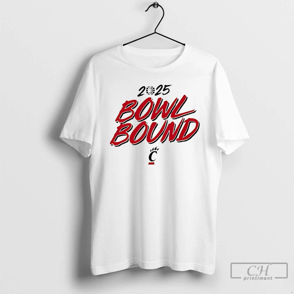 Classic 2025 Bowl Bound Cincinnati Football T Shirts Unisex T-shirt, Sweatshirt, Hoodie, Long Sleeve Tee - T-Shirt, Sweatshirt, Hoodie