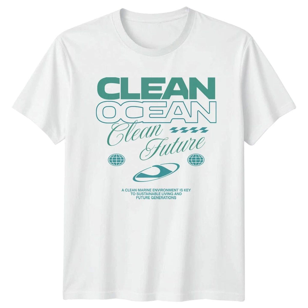 Clean Ocean Clean Future T-Shirt Environmental Earth Day Gift For Him And Her Unisex T-shirt, Sweatshirt, Hoodie, Long Sleeve Tee - T-Shirt, Sweatshirt, Hoodie