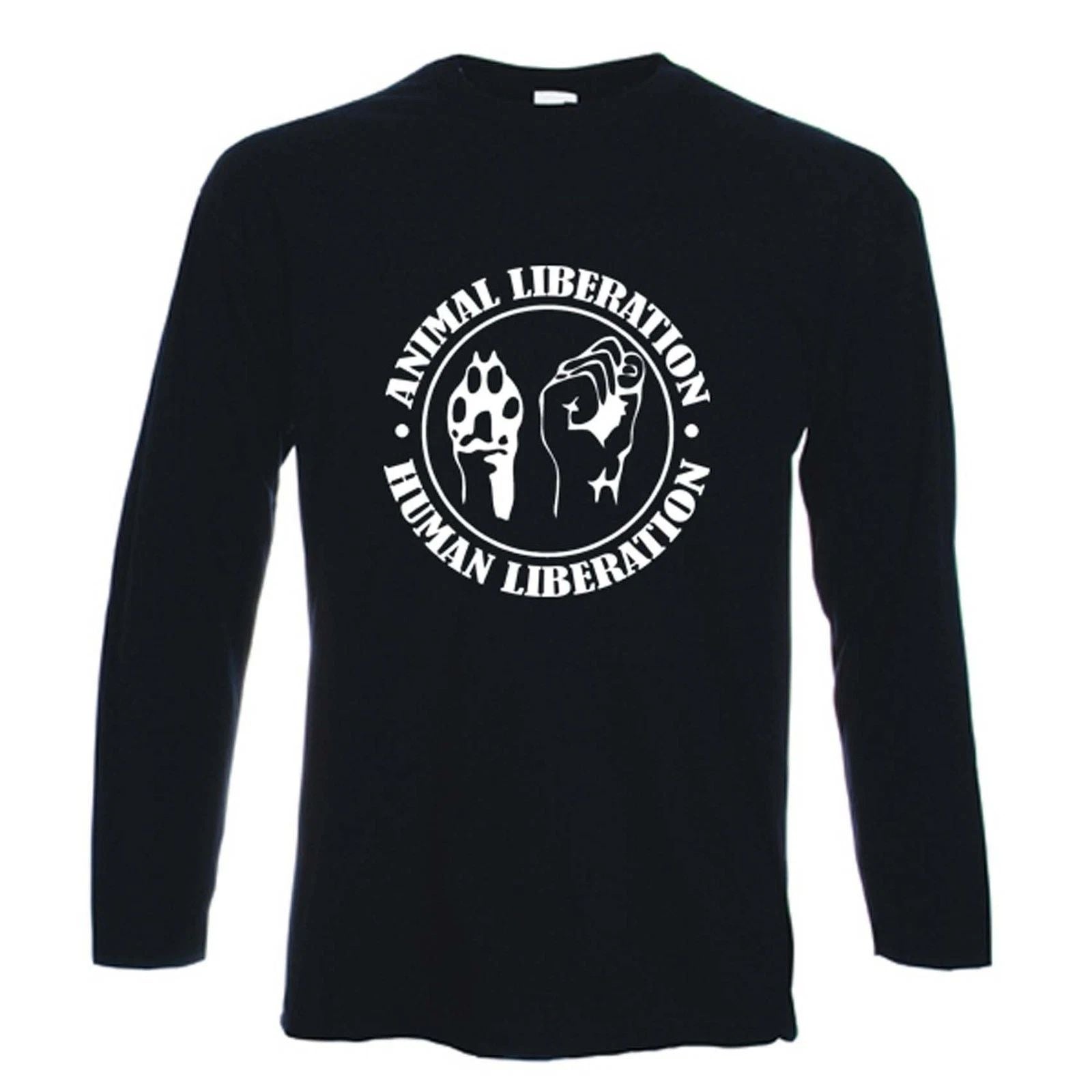 ANIMAL LIBERATION LONG SLEEVE T-SHIRT - Vegetarian Vegan Rights  Political Unisex T-shirt, Sweatshirt, Hoodie, Long Sleeve Tee - T-Shirt, Sweatshirt, Hoodie