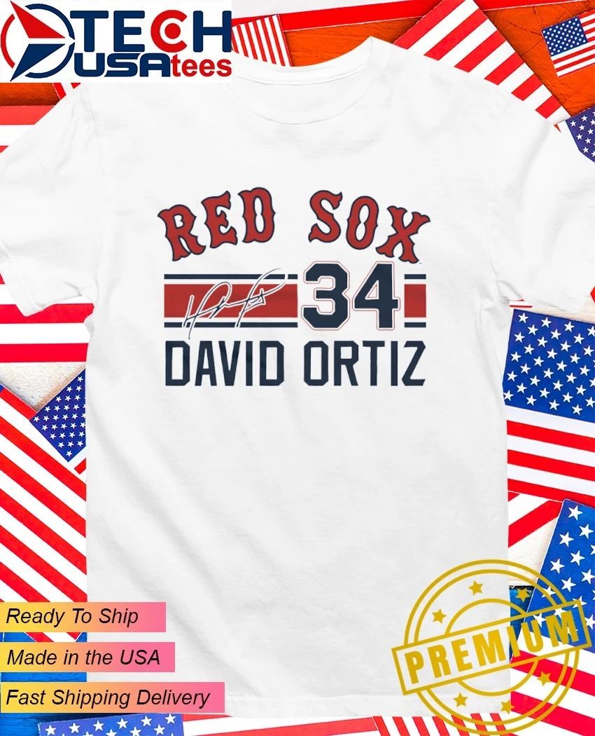 Boston Red Sox Baseball David Ortiz No. 34 signature shirt Unisex T-shirt, Sweatshirt, Hoodie, Long Sleeve Tee - T-Shirt, Sweatshirt, Hoodie