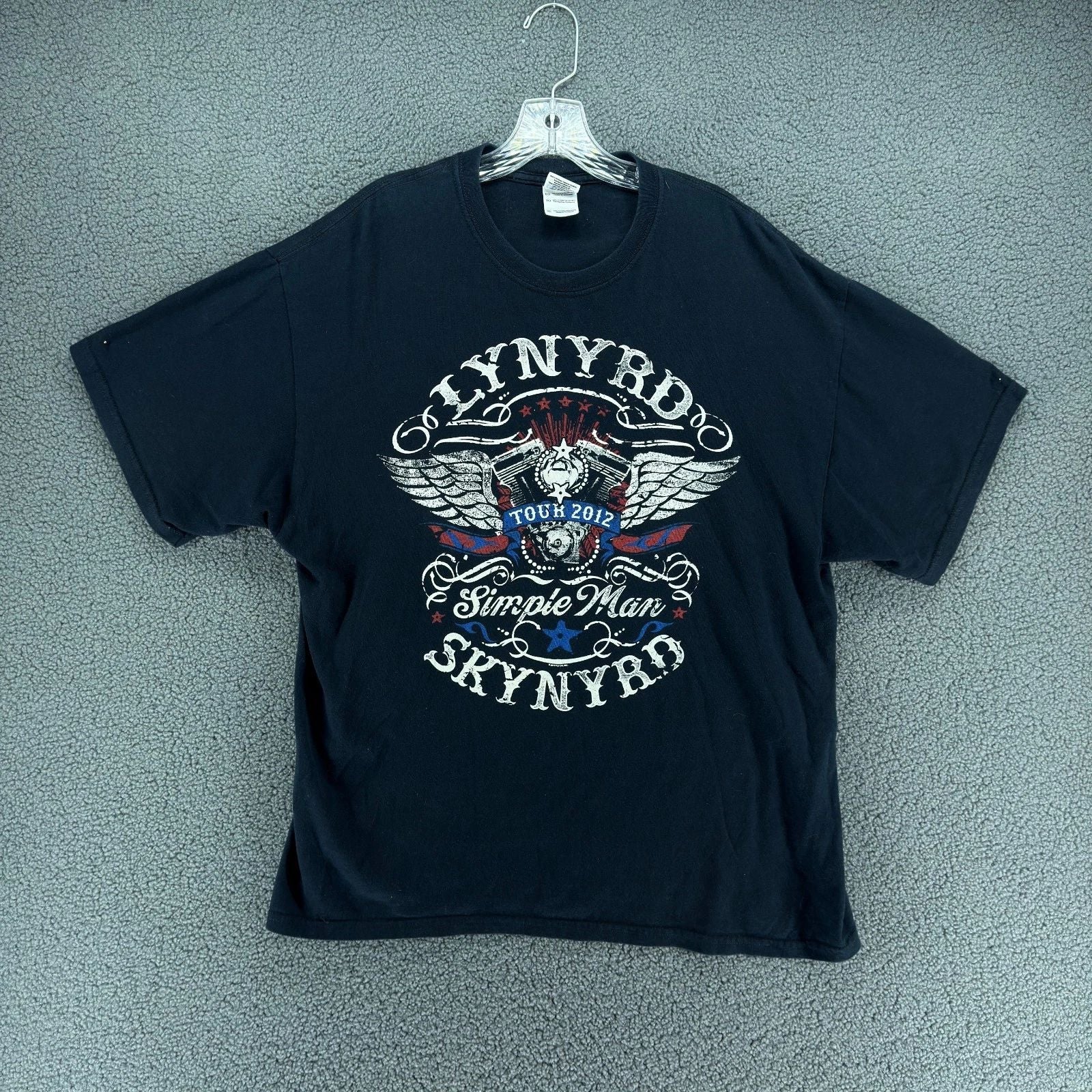 Lynyrd Skynyrd Shirt Mens XL Black Simple Man Tour 2012 Concert Graphic T-Shirt Unisex T-shirt, Sweatshirt, Hoodie, Long Sleeve Tee - T-Shirt, Sweatshirt, Hoodie