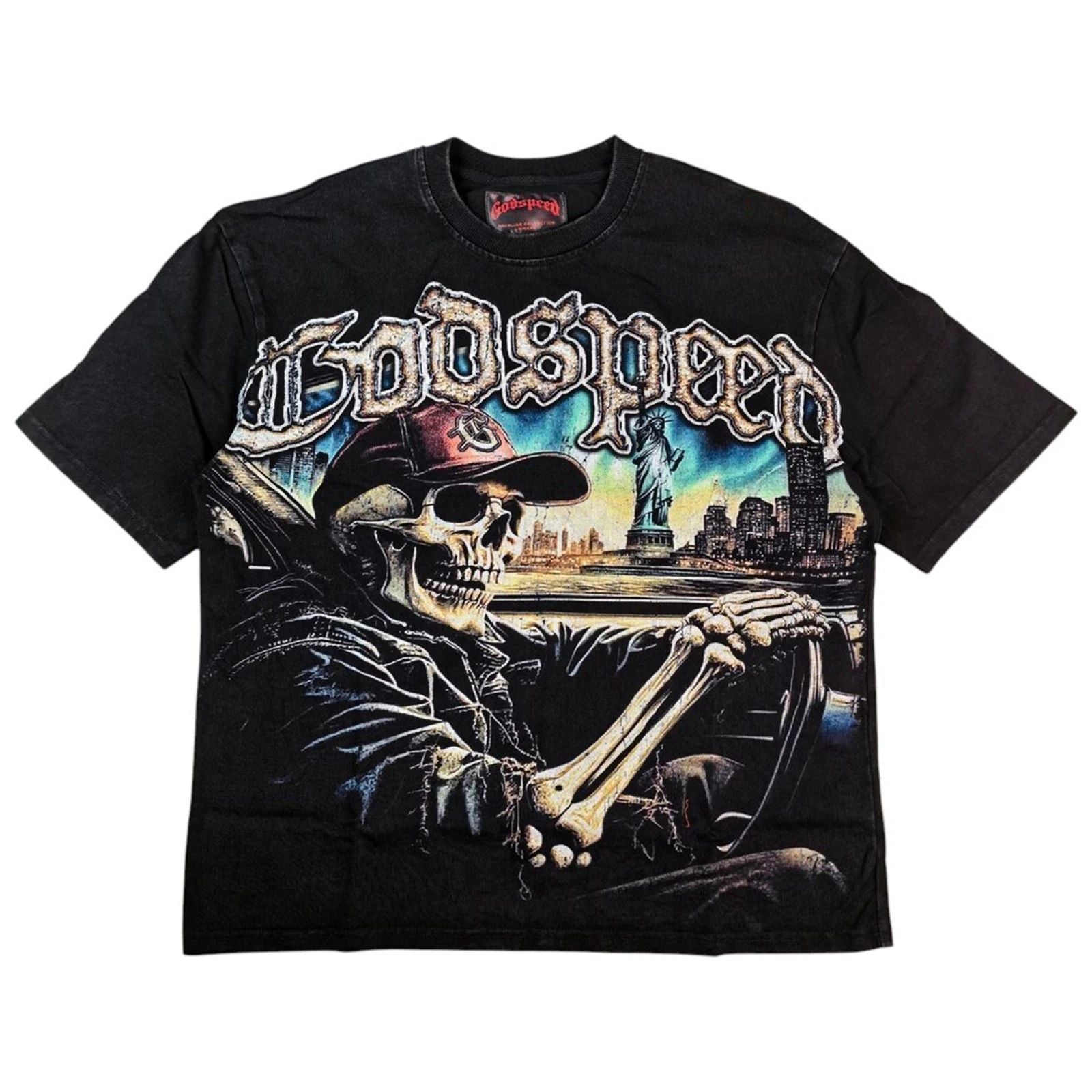 Godspeed Sightseeing T-Shirt Black Wash Unisex T-shirt, Sweatshirt, Hoodie, Long Sleeve Tee - T-Shirt, Sweatshirt, Hoodie